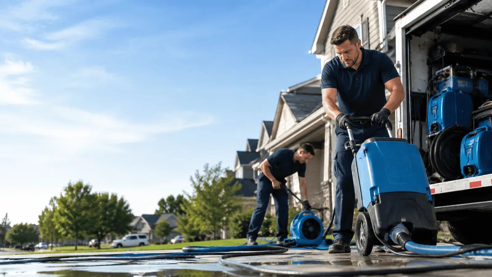 Basement Flooding being performed in South Houston, TX